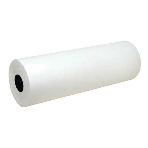 Lightweight Kraft Paper Roll, White, 24