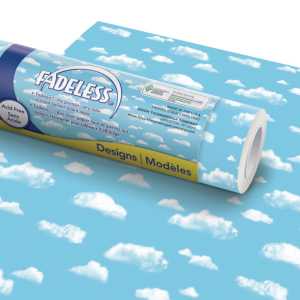 Bulletin Board Art Paper, Clouds, 48" x 12', 4 Rolls