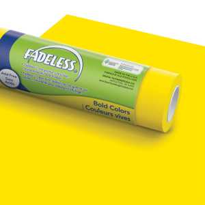 Bulletin Board Art Paper, Canary, 48" x 50', 1 Roll