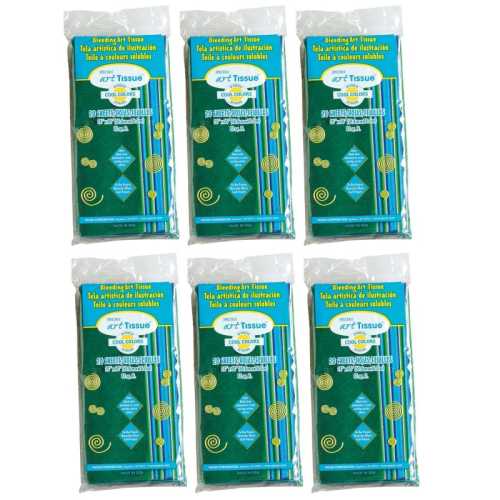 Deluxe Bleeding Art Tissue, 10 Color Cool Assortment, 20