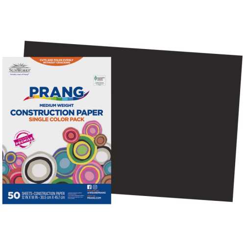 Black Construction Paper, 24