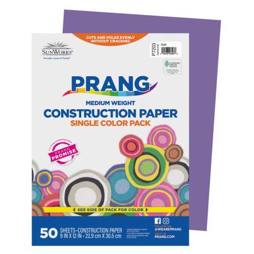 Construction Paper, Medium Weight, Violet, 9