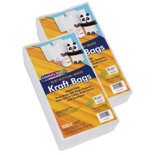 Kraft Bag, White, 6