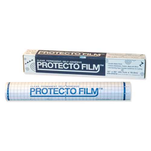 Protecto Film&trade;, Clear, Non-Glare Plastic, Dispenser Box Included, 18