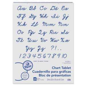 Chart Tablet, Cursive Cover, Unruled 24" x 32", 25 Sheets