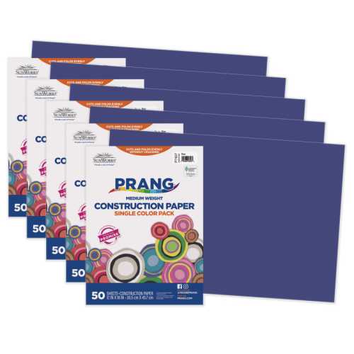 Construction Paper, Medium Weight, Blue, 12