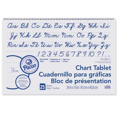 Chart Tablet, Cursive Cover, 1
