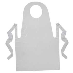 Youth Disposable Aprons, White, 24" x 35", 100 Count
