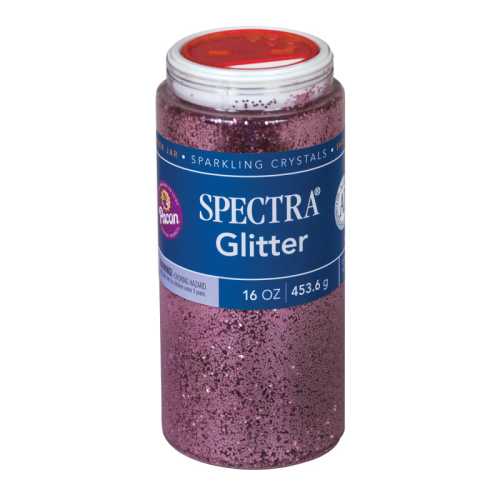 Spectra&reg; Glitter Sparkling Crystals, Pink, 1 lb., 1 Jar