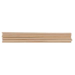 Natural Wood Dowels, 1/4 in x 12 in, 12 Pieces