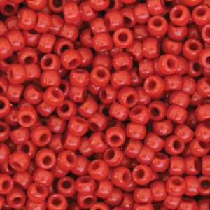 Pony Beads, Red, 6 mm x 9 mm, 1000 Pieces