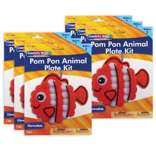 Pom Pon Animal Plate Kit, Clownfish, 7.5