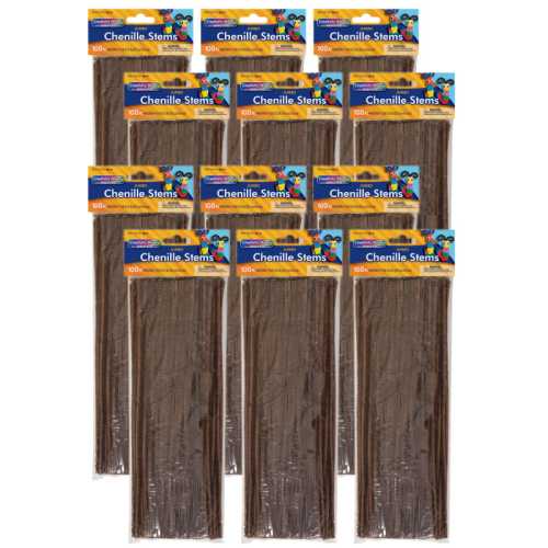 Jumbo Stems, Brown, 12