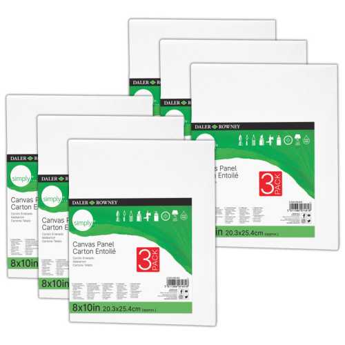 Simply White Canvas Panels Set, 8