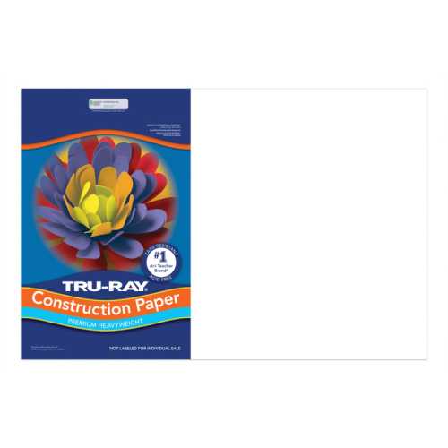 White Construction Paper, 12