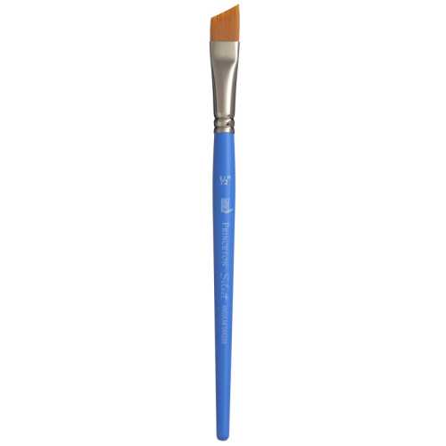 Select Artiste Angle Shader Brush, Synthetic Bristles, Short Handle Mixed Media Paintbrush, Jewel Blue, Size 1/2 inch, 1 Count