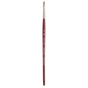 Velvetouch Angle Shader Brush, Synthetic Bristles, Short Handle Mixed Media Paintbrush, Scarlet, Size 1/8 inch, 1 Count