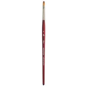 Velvetouch Filbert Brush, Synthetic Bristles, Short Handle Mixed Media Paintbrush, Scarlet, Size 4, 1 Count