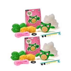 Freddy the Frog 3" Amigurumi Crochet Kit, 2-Pack