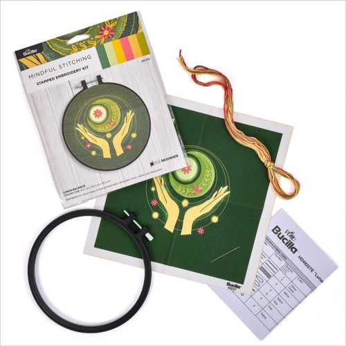 Lunar Balance Stamped Embroidery Kit, 6 Inch
