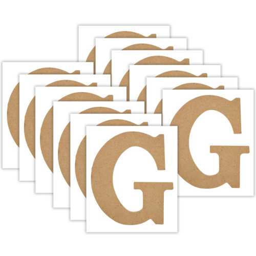 MDF Letter, G, 5 Inch, Pack of 12