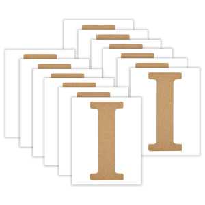 MDF Letter, I, 5 Inch, Pack of 12