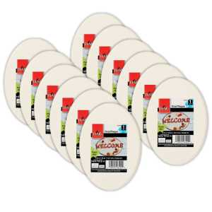 Wood Plaque, Oval, 7.25" x 5", Pack of 12