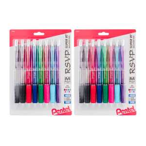R.S.V.P.&reg; Super RT Retractable Ballpoint Pen, Assorted, 8 Per Pack, 2 Packs