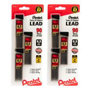 Lead Refill 0.5mm HB 3 Tubes, 2 Pack