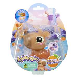 Animagic Let's Glo Capybara, Brown, Squish & Stretch Water Toy