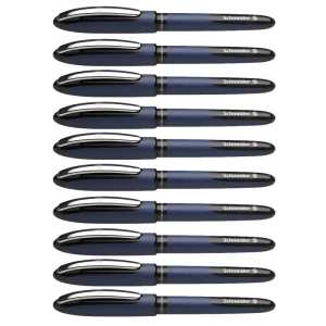 One Business Rollerball Pens, 0.6mm, Black, Pack of 10