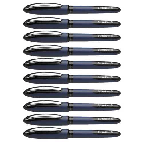One Business Rollerball Pens, 0.6mm, Black, Pack of 10
