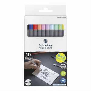 Paint-It 070, Brush Pens, Premium Tip, Flexible Fine Line Width, Wallet, x10, Assorted Colors
