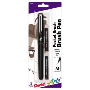 Pocket Brush Pen with 2 Sepia Refills