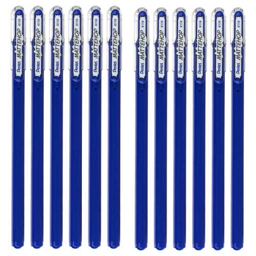 Hybrid Mattehop Gel Roller, Blue, 12 Pack