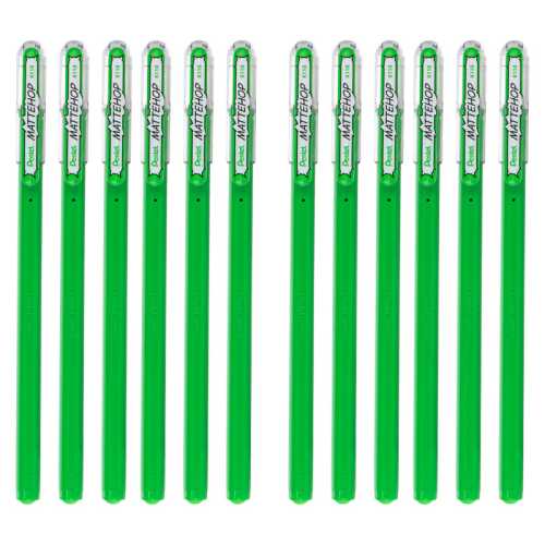 Hybrid Mattehop Gel Roller, Green, 12 Pack