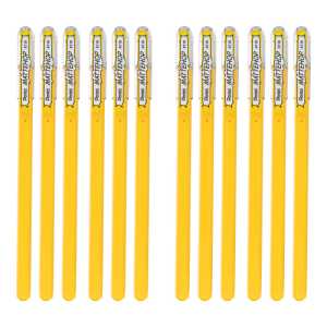Hybrid Mattehop Gel Roller, Yellow, 12 Pack