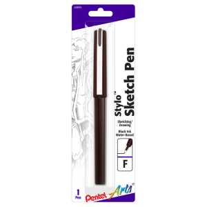 Stylo Sketch Pen, Fine Tip, Black Ink, 1-Pack