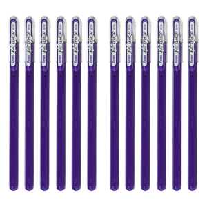 Hybrid Mattehop Gel Roller, Violet, 12 Pack