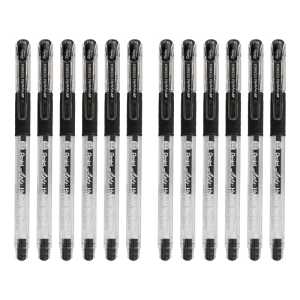 Hybrid Technica Gel Pens, Black, 0.8mm, 12 Pack