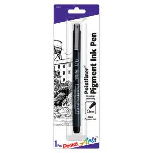 Pointliner Pen, 0.3mm, Black Pigment Ink, 1-Pack