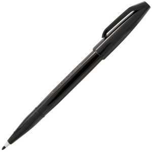 Sign Pen Fiber-Tipped Pen, Black Ink, Pack of 12