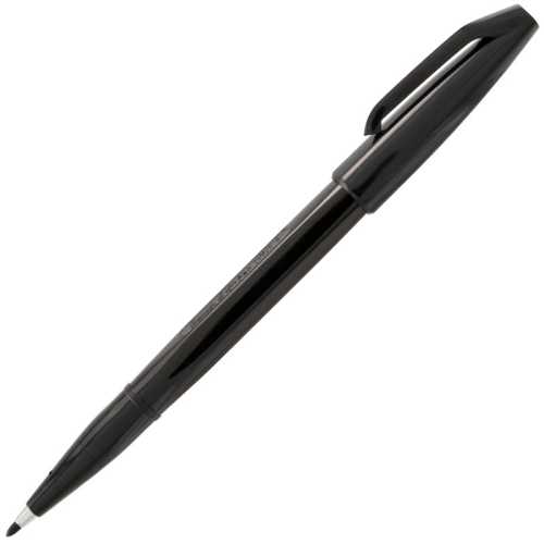Sign Pen Fiber-Tipped Pen, Black Ink, Pack of 12