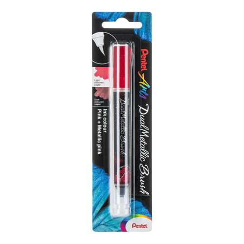DualMetallic Brush, Pink/Metallic Pink Ink