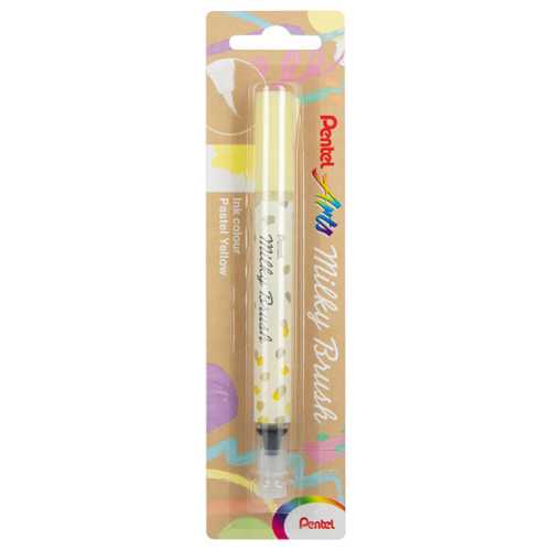 Milky Brush Pen, Pastel Yellow Ink, 1-Pack