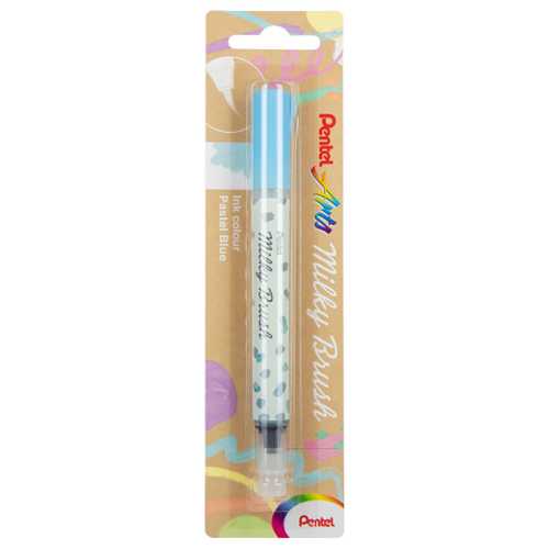 Milky Brush Pen, Pastel Blue Ink, 1-Pack