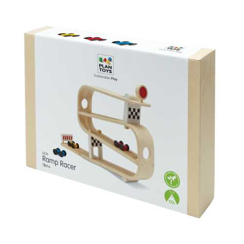 Wooden Ramp Racer Car Play Set