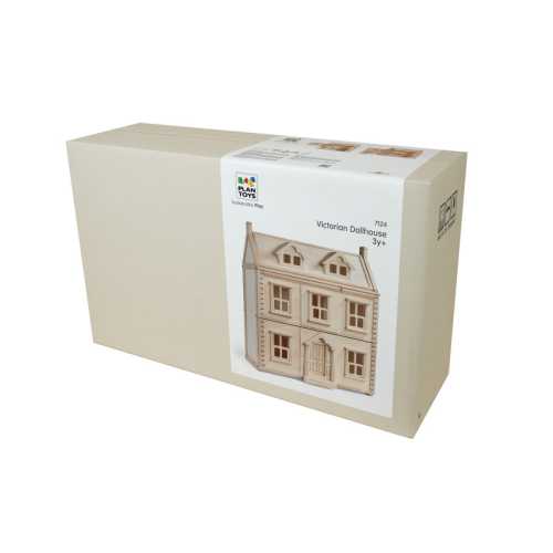 Wooden Victorian Dollhouse, 3-Story Pretend Play House