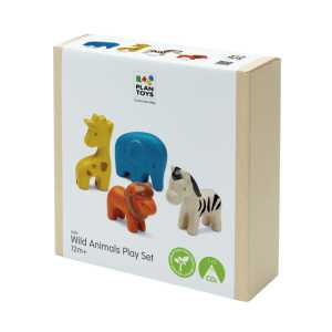 Wooden Wild Animals Playset