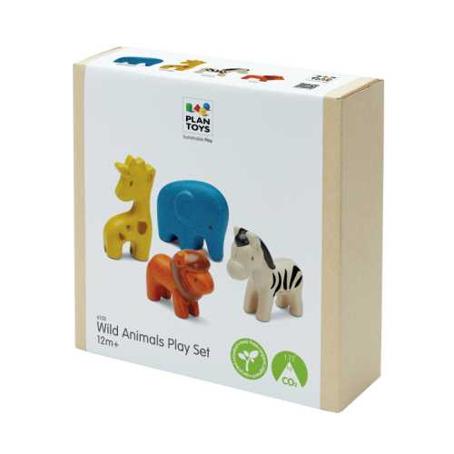 Wooden Wild Animals Playset